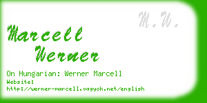 marcell werner business card